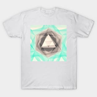 Jewel Lines 2 - Jade & Charcoal T-Shirt